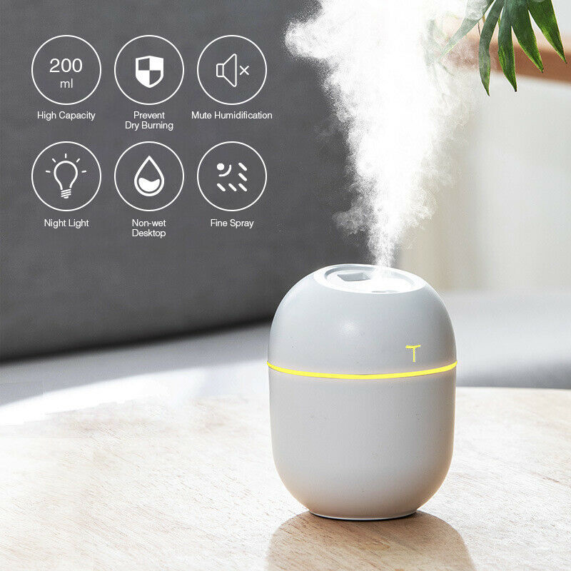 Mini USB Ultrasonic Humidifier & Essential Oil Diffuser for Home & Car