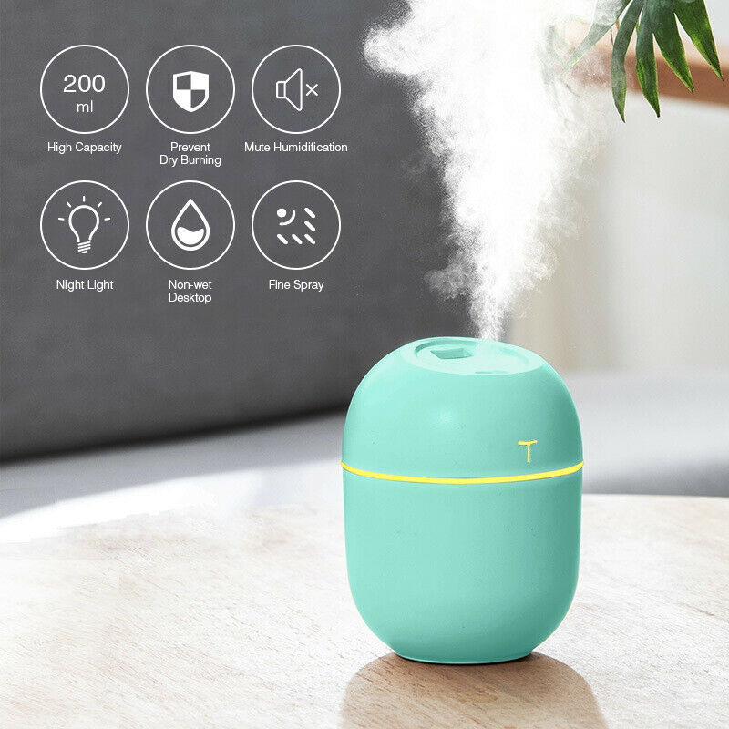 Mini USB Ultrasonic Humidifier & Essential Oil Diffuser for Home & Car