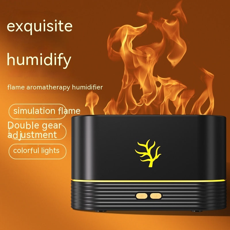 Flame USB Humidifier & Aroma Diffuser with LED Night Lamp