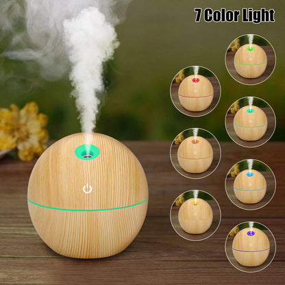 USB Aroma Humidifier & Essential Oil Diffuser with 7-Color LED