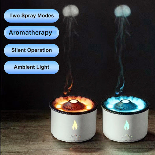 Creative Ultrasonic Volcano Essential Oil Humidifier & Jellyfish Aroma Diffuser